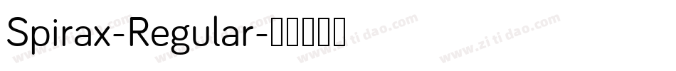 Spirax-Regular字体转换