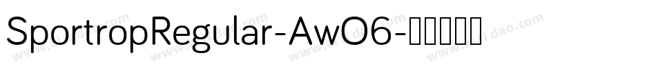SportropRegular-AwO6字体转换
