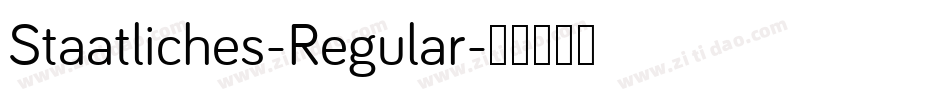 Staatliches-Regular字体转换