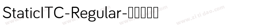 StaticITC-Regular字体转换