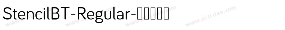 StencilBT-Regular字体转换