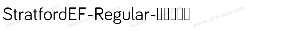 StratfordEF-Regular字体转换