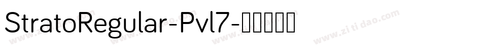 StratoRegular-Pvl7字体转换