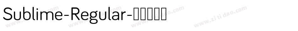 Sublime-Regular字体转换