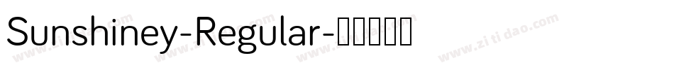Sunshiney-Regular字体转换