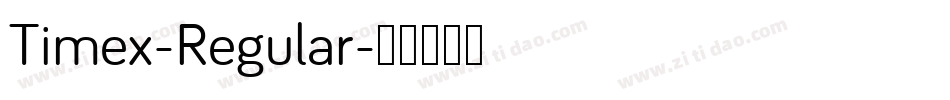 Timex-Regular字体转换