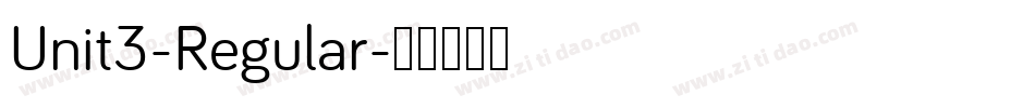 Unit3-Regular字体转换