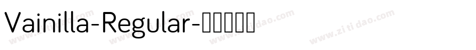 Vainilla-Regular字体转换