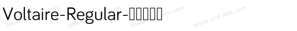 Voltaire-Regular字体转换