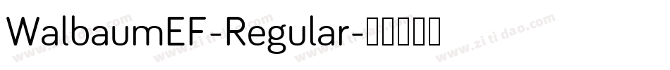 WalbaumEF-Regular字体转换