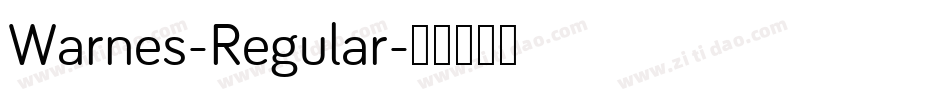 Warnes-Regular字体转换