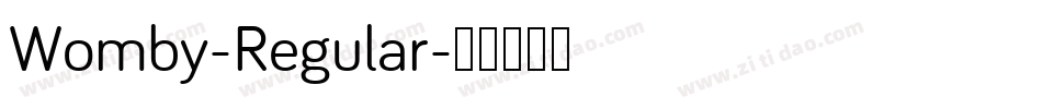 Womby-Regular字体转换