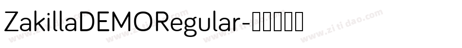 ZakillaDEMORegular字体转换