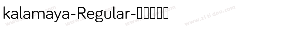 kalamaya-Regular字体转换