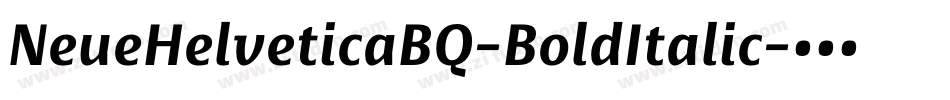 NeueHelveticaBQ-BoldItalic字体转换