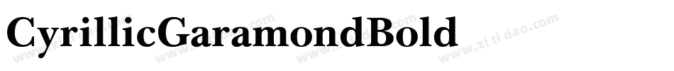 CyrillicGaramondBold字体转换