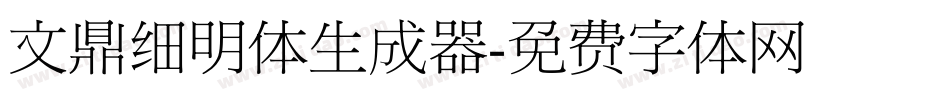文鼎细明体生成器字体转换
