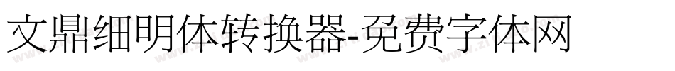 文鼎细明体转换器字体转换
