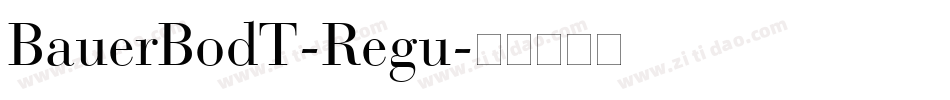 BauerBodT-Regu字体转换