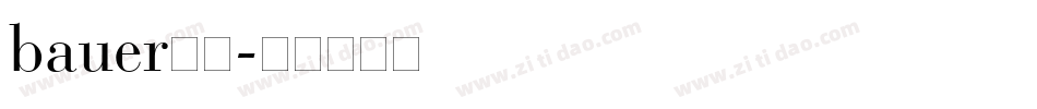 bauer字库字体转换