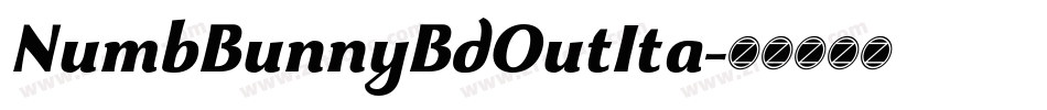 NumbBunnyBdOutIta字体转换
