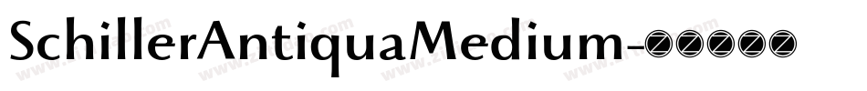 SchillerAntiquaMedium字体转换