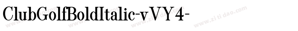 ClubGolfBoldItalic-vVY4字体转换