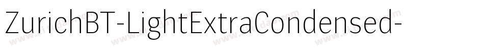 ZurichBT-LightExtraCondensed字体转换