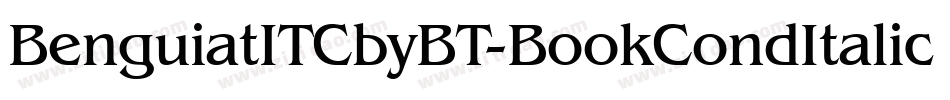 BenguiatITCbyBT-BookCondItalic字体转换