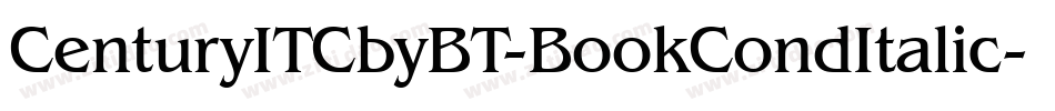 CenturyITCbyBT-BookCondItalic字体转换