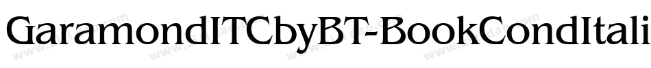 GaramondITCbyBT-BookCondItalic字体转换