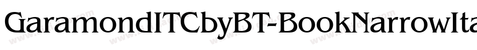 GaramondITCbyBT-BookNarrowItal字体转换