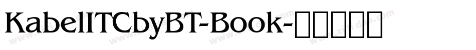KabelITCbyBT-Book字体转换