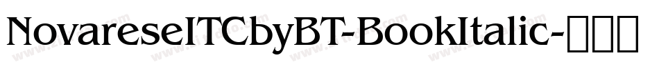 NovareseITCbyBT-BookItalic字体转换