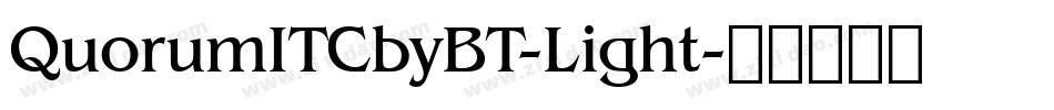 QuorumITCbyBT-Light字体转换