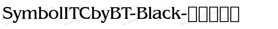 SymbolITCbyBT-Black字体转换