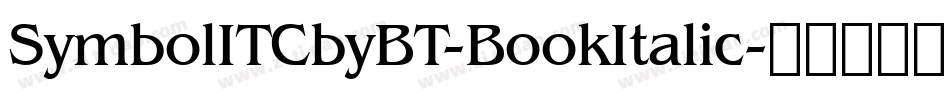 SymbolITCbyBT-BookItalic字体转换