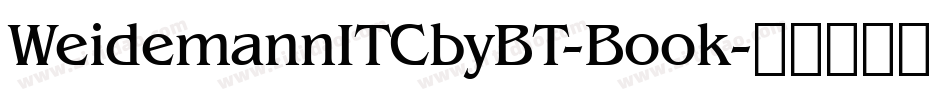 WeidemannITCbyBT-Book字体转换