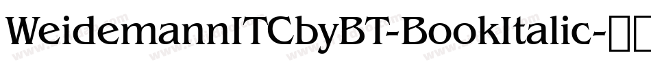 WeidemannITCbyBT-BookItalic字体转换