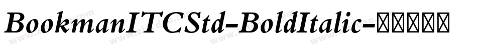 BookmanITCStd-BoldItalic字体转换