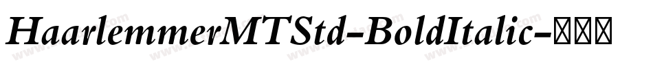 HaarlemmerMTStd-BoldItalic字体转换