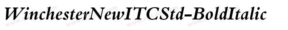 WinchesterNewITCStd-BoldItalic字体转换