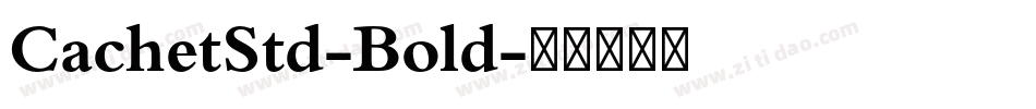 CachetStd-Bold字体转换