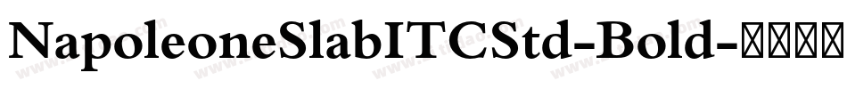 NapoleoneSlabITCStd-Bold字体转换