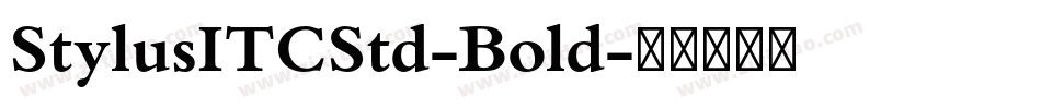 StylusITCStd-Bold字体转换