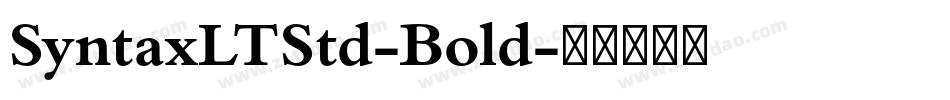 SyntaxLTStd-Bold字体转换