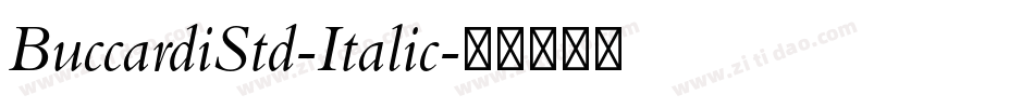 BuccardiStd-Italic字体转换