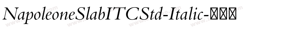NapoleoneSlabITCStd-Italic字体转换
