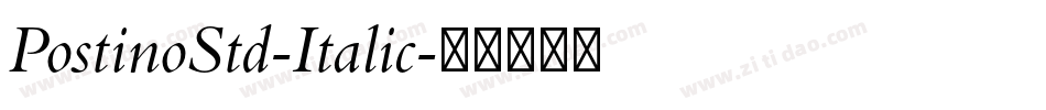 PostinoStd-Italic字体转换