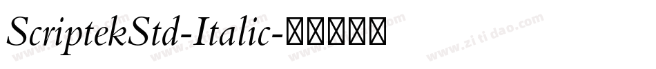 ScriptekStd-Italic字体转换